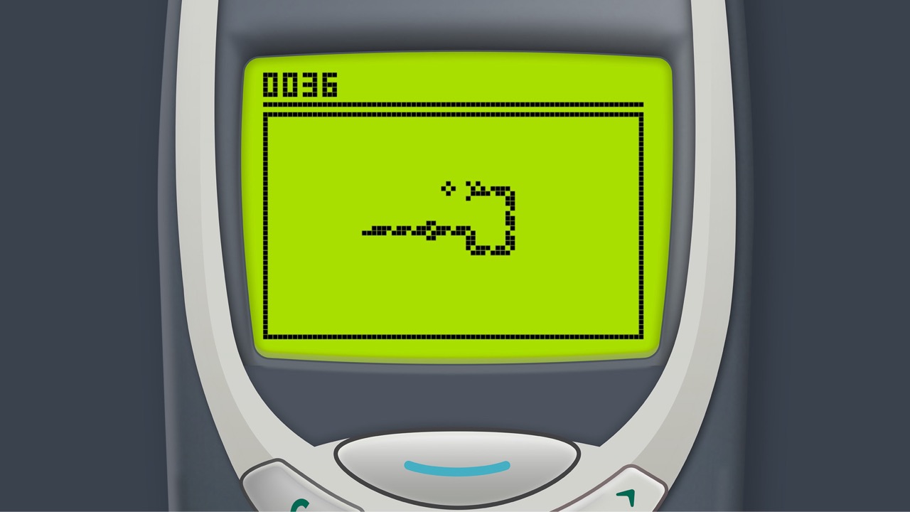 Snake op een mobieltje